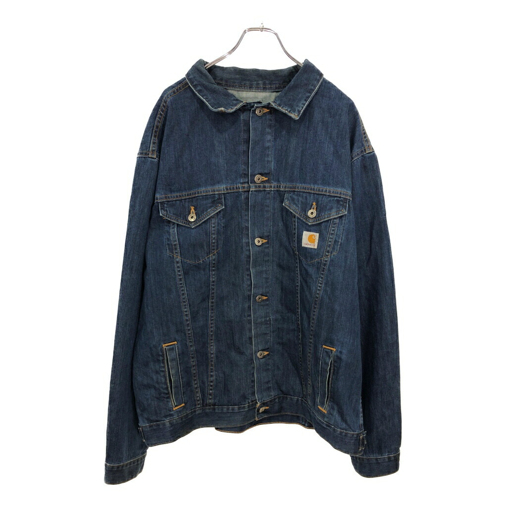 Carhartt フード付きジャケット LARGE デニムブルー ビッグサイズ 80