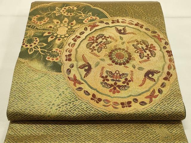 帯2892 ○高級 正絹 太鼓六通 袋帯 隈取 専用帯2892 ○高級 正絹