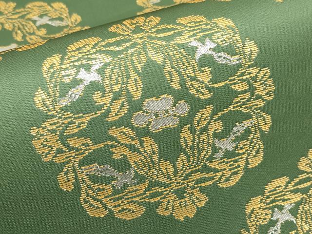 楽天市場】平和屋着物□極上 龍村晋謹製 全通柄袋帯 天平花葉丸文錦 金