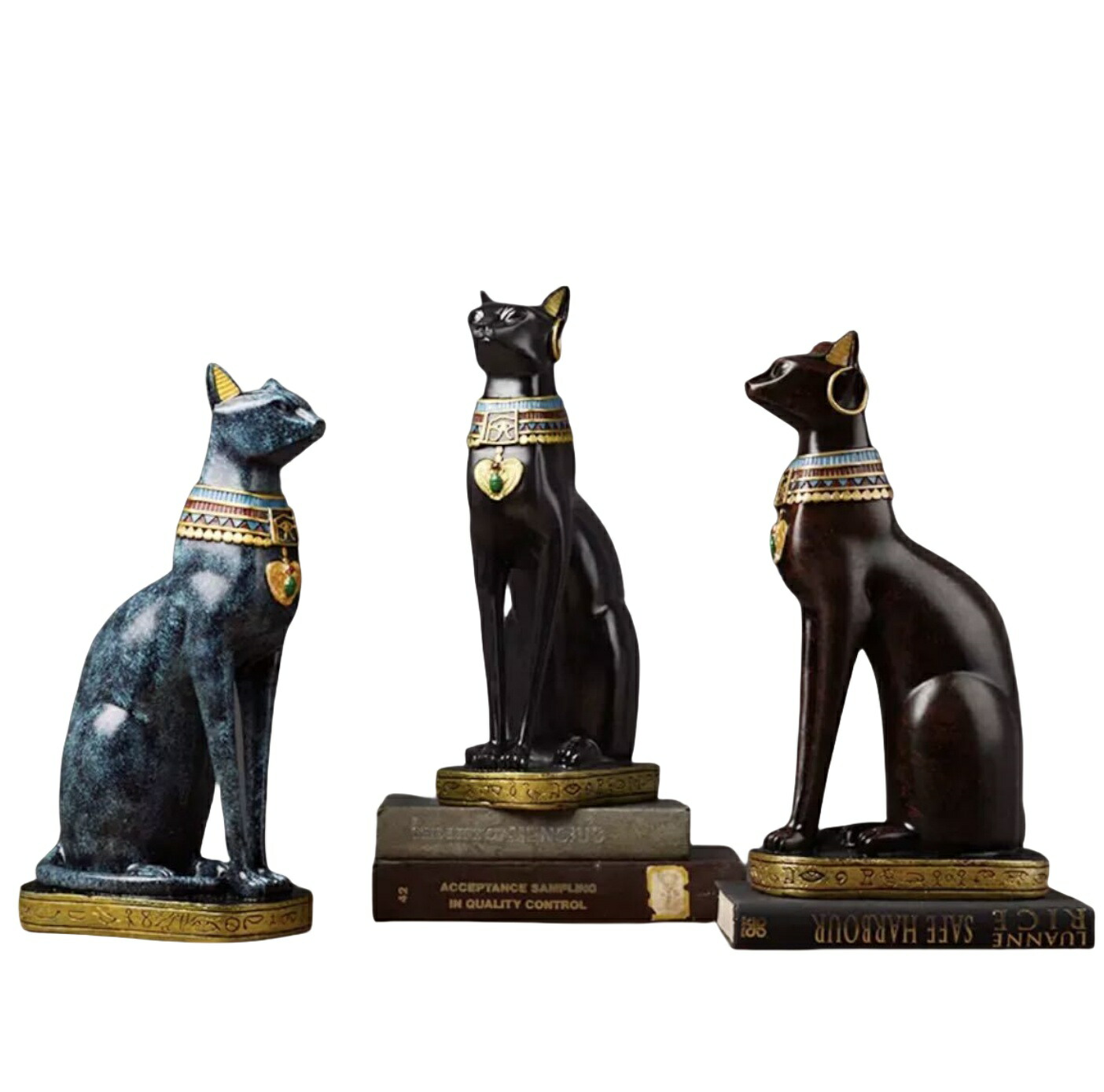 バカラ】動物 猫 エジプト エジプシャンキャット 置物 インテリア☆金