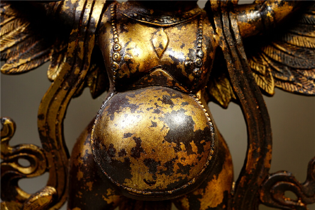 楽天市場】中古 金銅細工 チベット密教 大迫力 迦楼羅天造像高彫 鎮宅