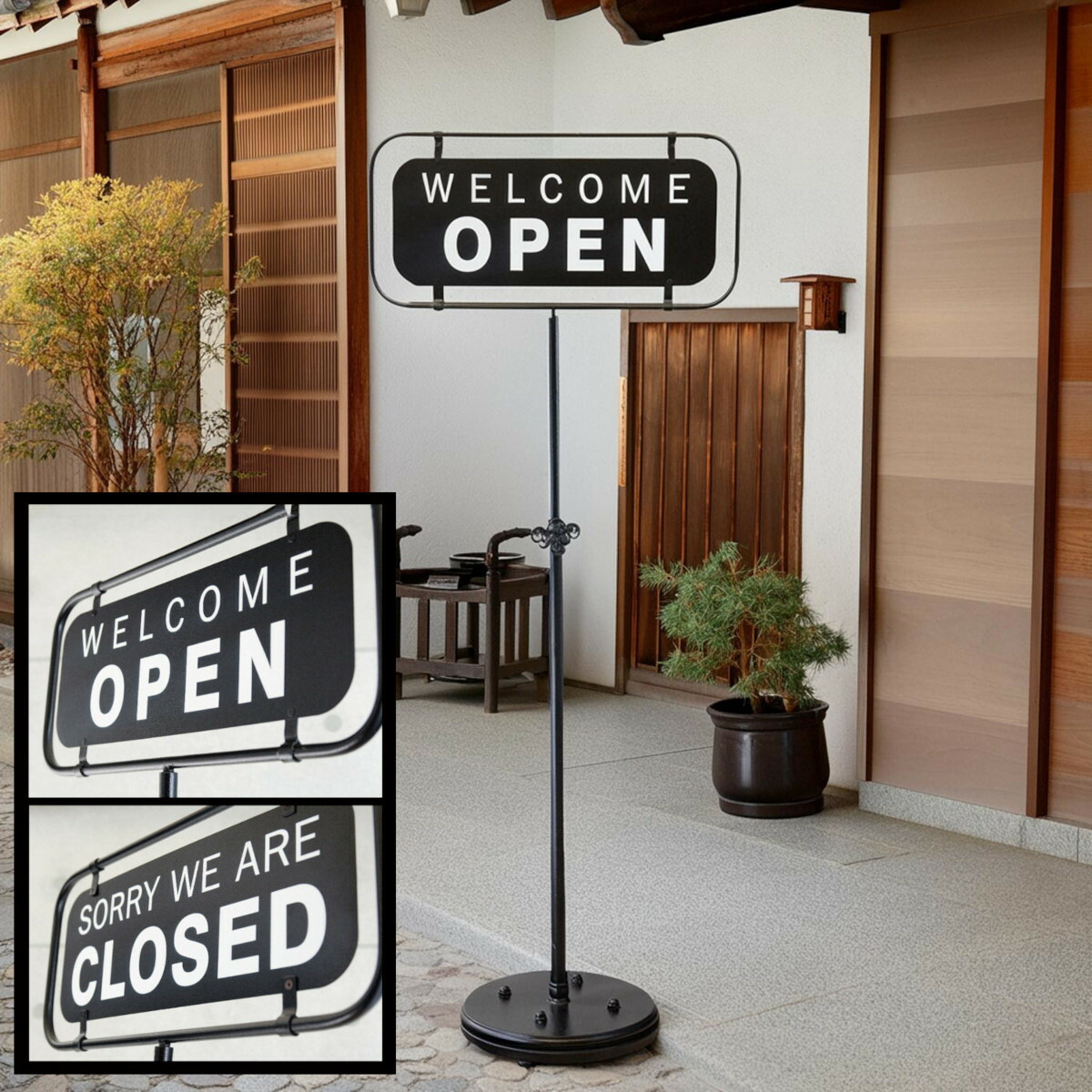 楽天市場】看板 インダストリアル OPEN CLOSED 開店 閉店 オープン