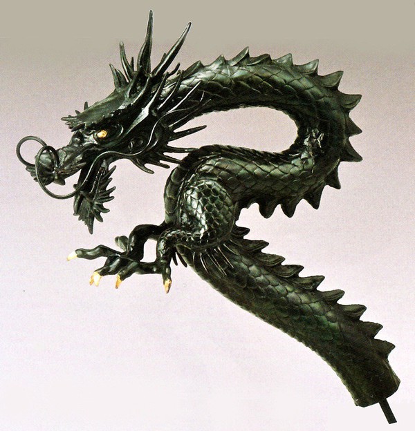 楽天市場】竜の蛇口 竜蛇口30号 高岡銅器の庭置物 龍の蛇口 水の神様