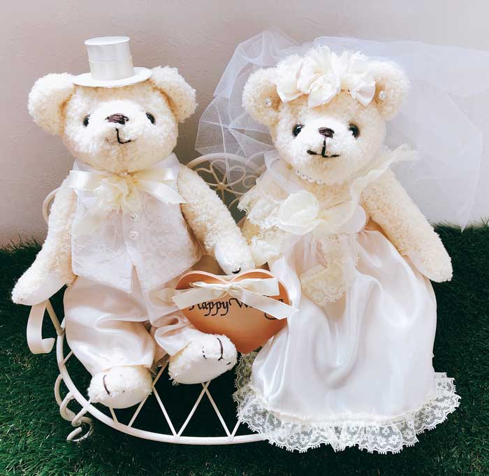 楽天市場】針・綿200g付き ウェルカムボードにもなる ウェディングベア