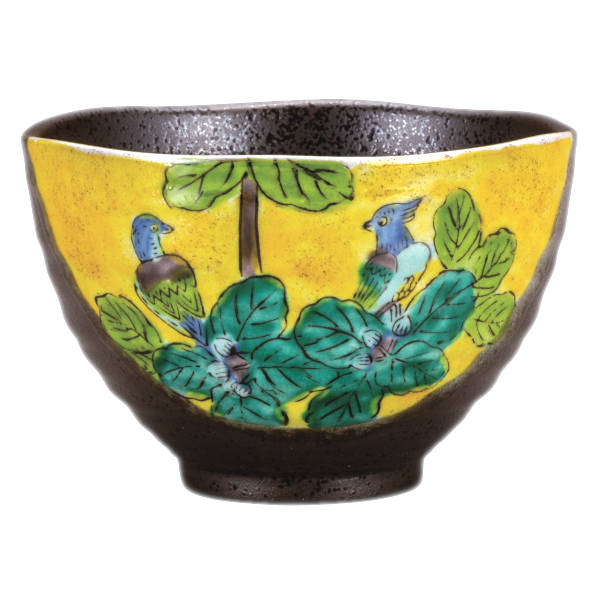 AB92 九谷焼 吉田屋 角福 古九谷写し 汲出茶碗 九谷 茶碗 吉田屋 茶