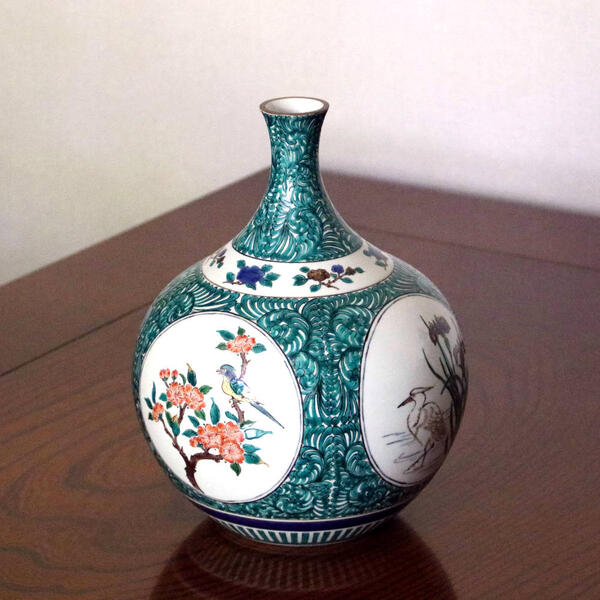 楽天市場】三ツ井為吉 九谷焼飾り壷 四面絵変花鳥図 : 九谷陶芸 北山堂