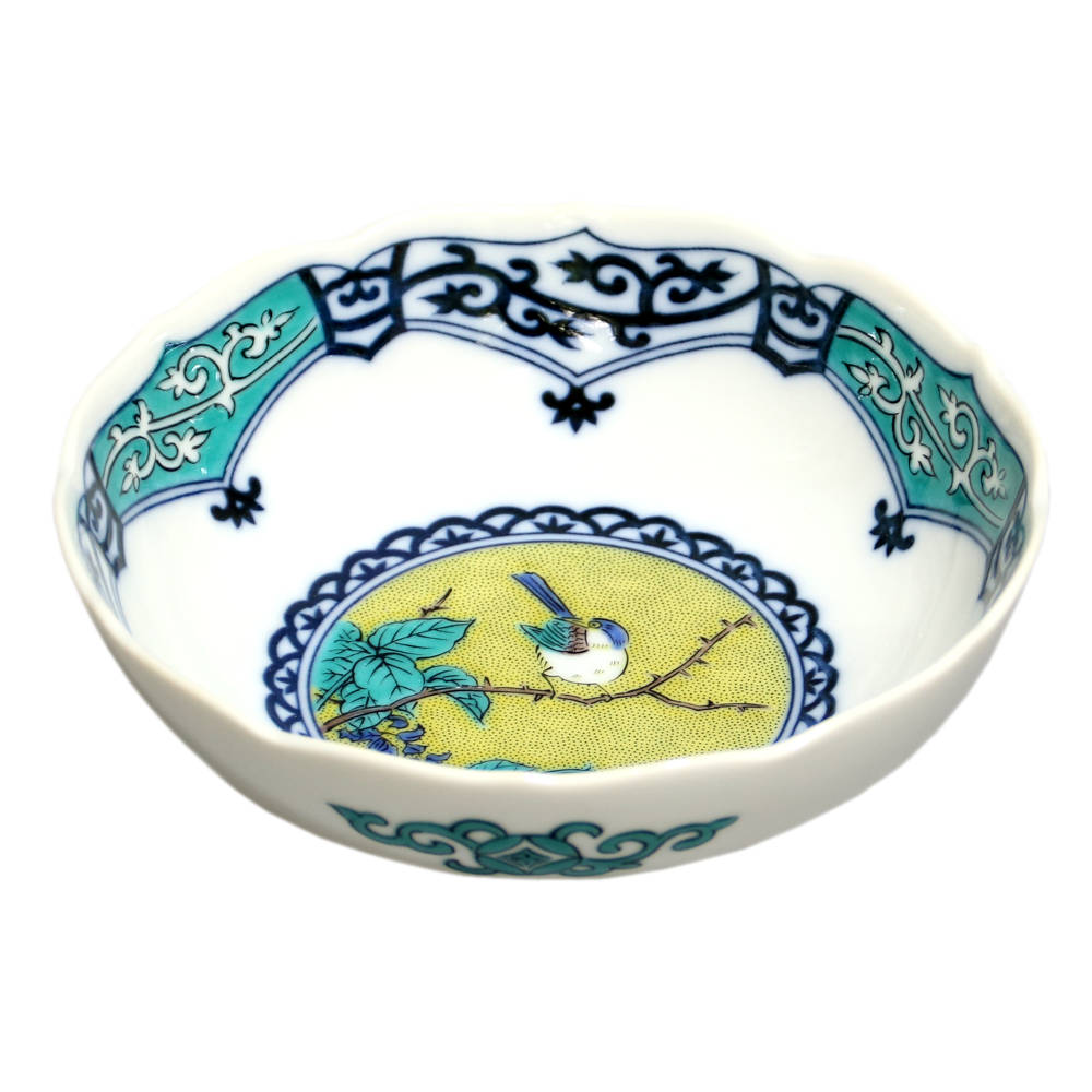 吉田屋 青九谷 古九谷 大鉢 1客 吉田屋 青九谷 古九谷