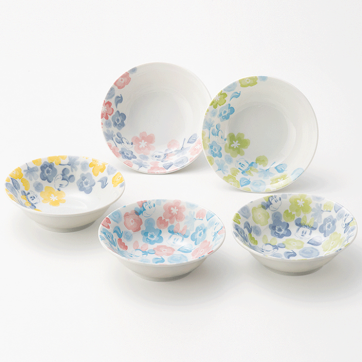 楽天市場】ディズニーDISNEY ボウルセットミッキー／フラワー5個組径