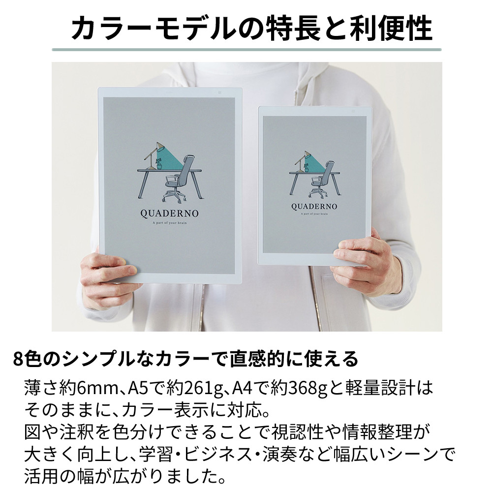 楽天市場】富士通 電子ペーパー クアデルノ A4（Gen. 3C）QUADERNO