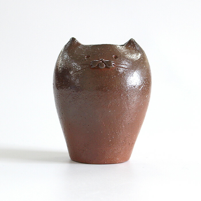 楽天市場】和食器 備前焼 花瓶 一輪挿し フラワーベース 山村富貴子 猫