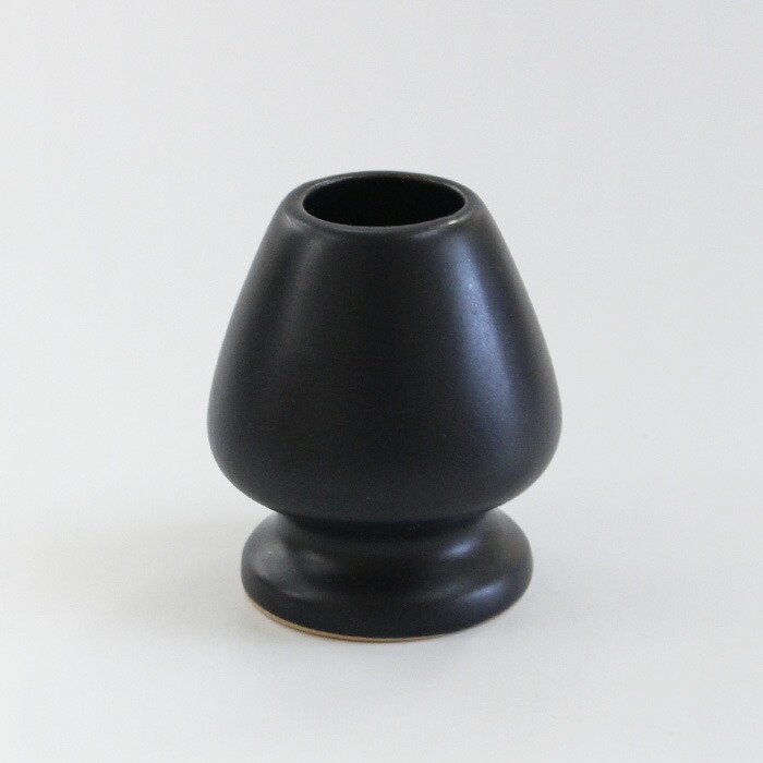 黒色花模様の茶道具 茶筅入れ本錫光德作 黒色花模様の茶道具 茶筅入れ