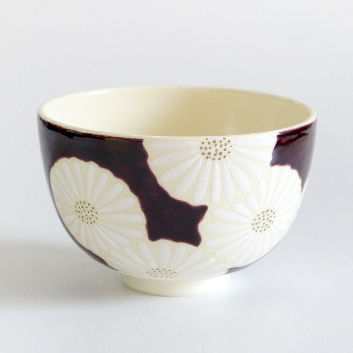 楽天市場】茶道具 抹茶茶碗 清水焼 白菊紫地 西川貞三郎商店 かより 京