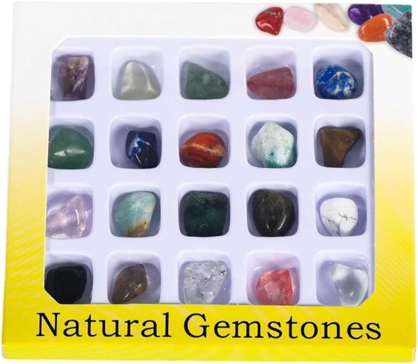 篆刻用の天然石の11本セット[天然石の箱付き]