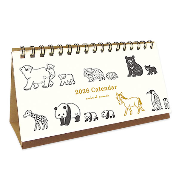 楽天市場】2026 カレンダー 卓上 RYU-RYU アニマルパレード卓上