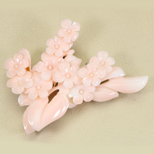 Y2550-3 本珊瑚 アクセサリー 18点セット ブローチ 帯留 Y2550-3 本