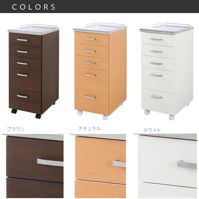 楽天市場】キャスター付収納ワゴン ステンレストップメディカルワゴン