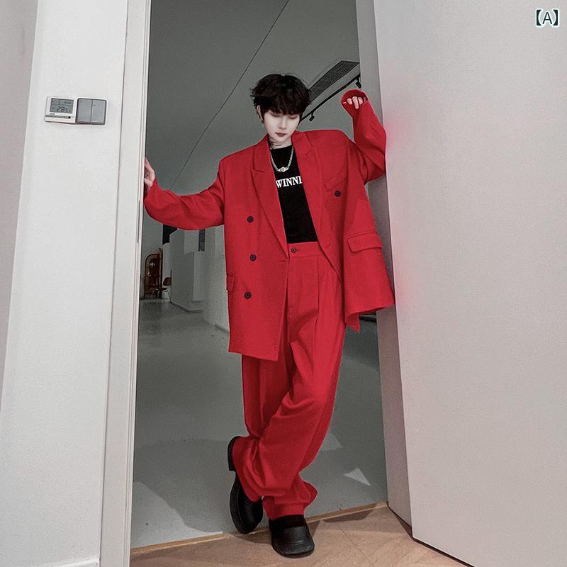 楽天市場】カジュアル スーツ セット ハイエンド ストリート メンズ