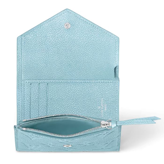 美品】ルイヴィトン ヴィクトリーヌ M12746 アンプラント 水色 ミニ財布