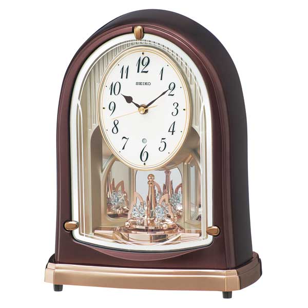 SEIKOセイコー置時計 QW427M クォーツ 回転振子(ジャンク) SEIKO