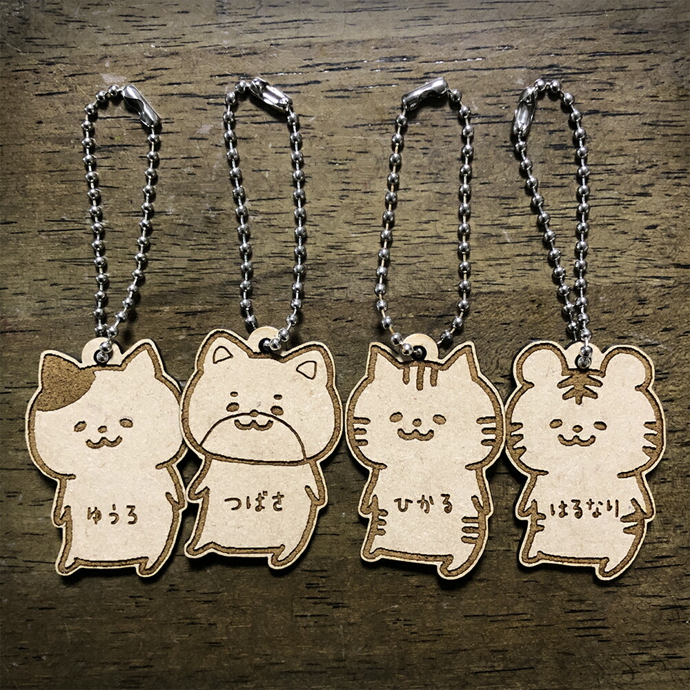 楽天市場】動物木製ネームタグ｜ネームタグ アニマル 名札 名前札 名前