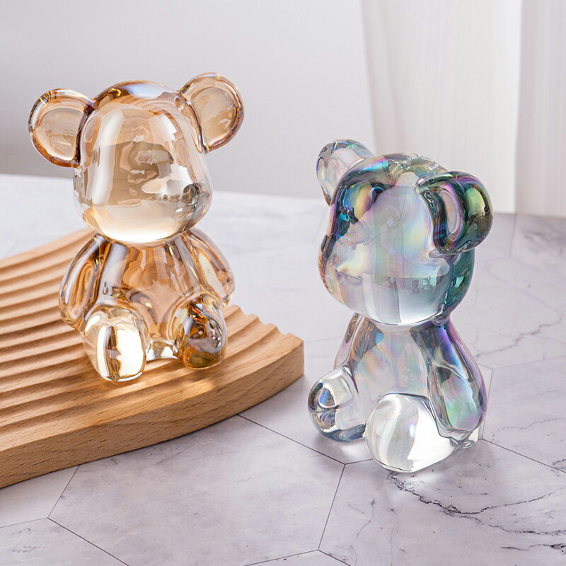楽天市場】IwaiLoft クリスタル 小さなクマ オブジェ ガラス細工 クマ
