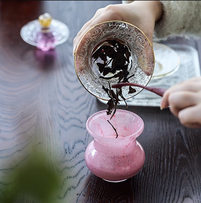 茶道具 平茶碗 ガラス 硝子 白粒子 中村真紀 吹きガラス 【公式通販】