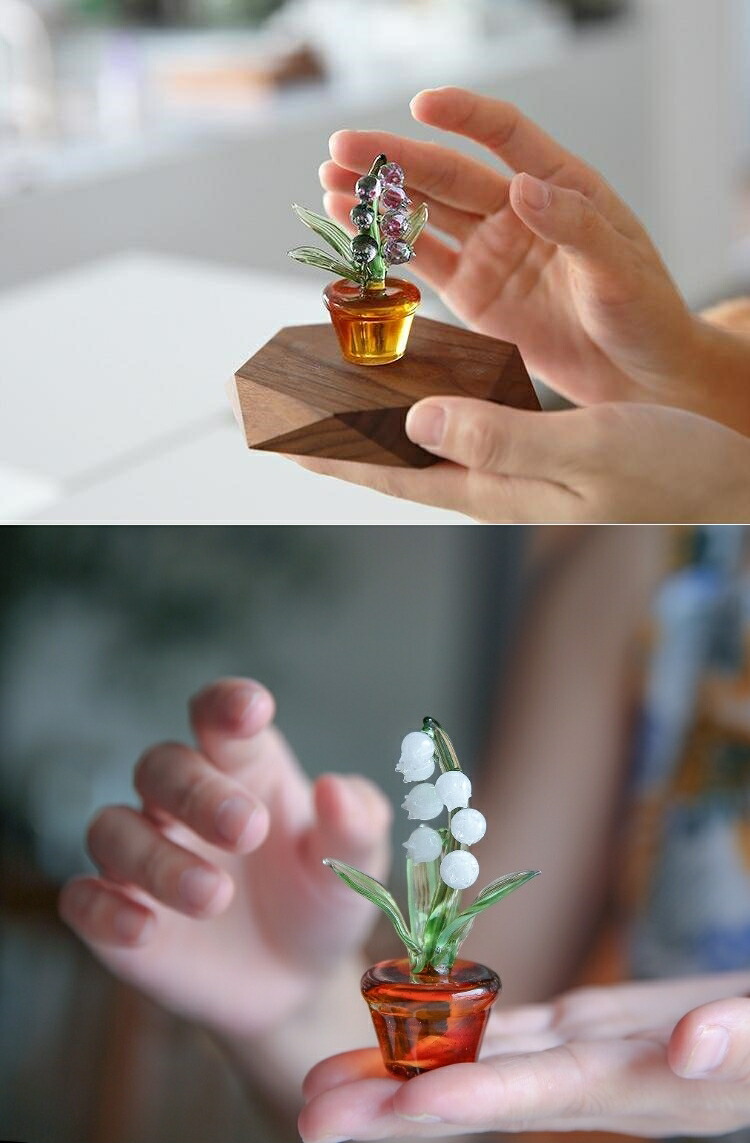 楽天市場】SNSで話題♪ 幸せ運ぶ 鈴蘭 ガラス スズラン ガラス細工