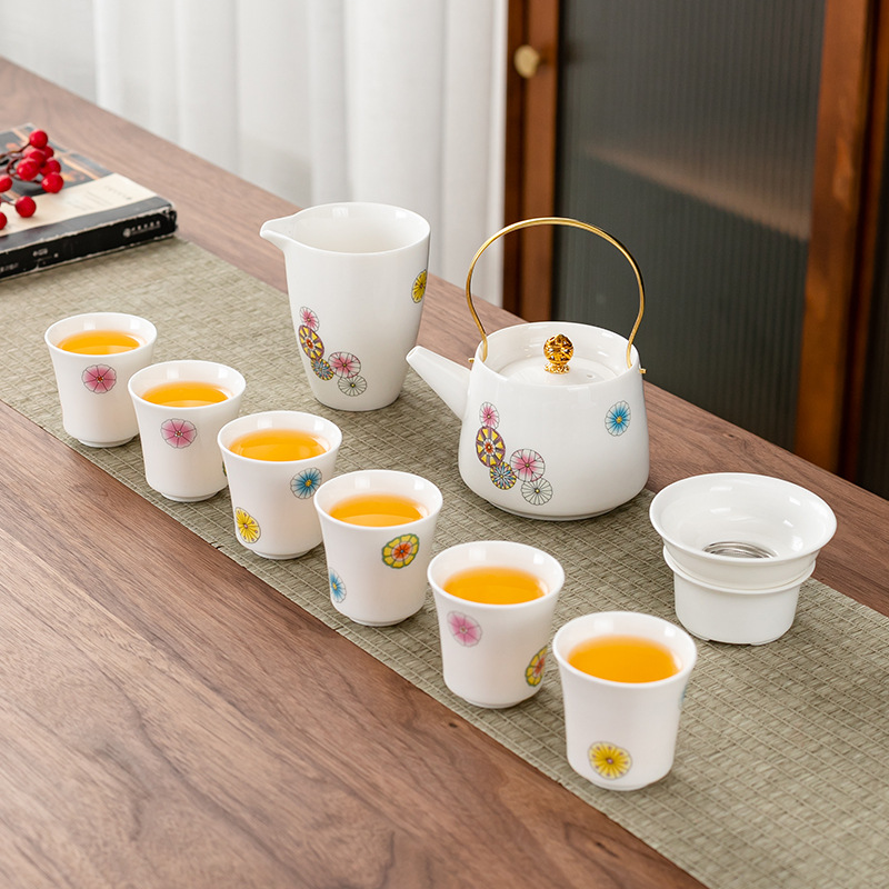 益子焼 鉄絵茶器 茶器揃い 急須 湯呑み 汲み出し 民芸 民藝 益子焼 鉄