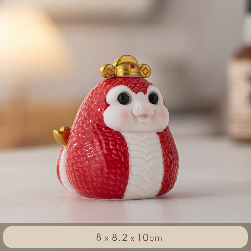 楽天市場】開運祈願 蛇 2025年 縁起もの 新年 ヘビ 陶磁器 蛇の置物 青