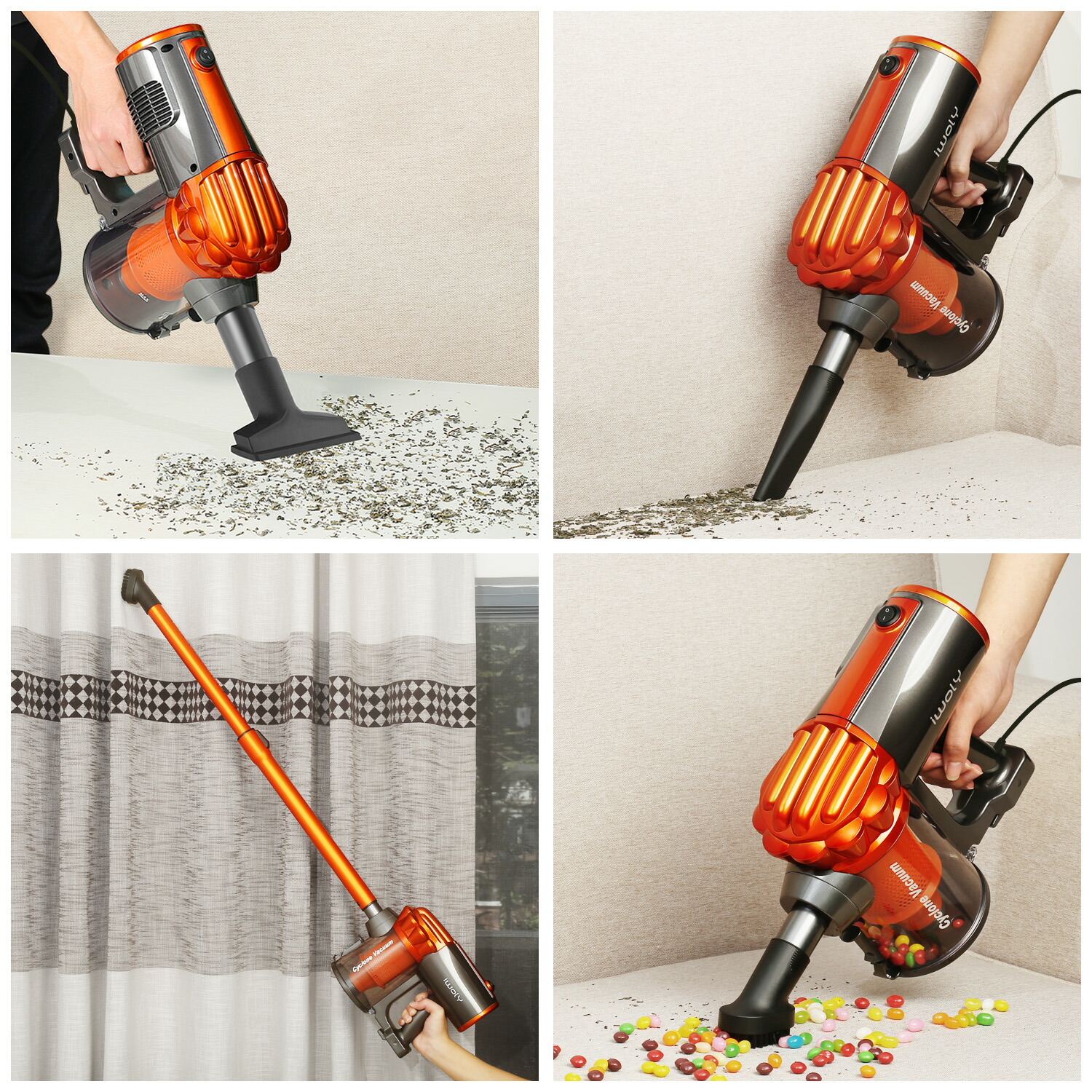 楽天市場】掃除機 サイクロン ハンディ掃除機 1.3kg超軽量 スティック