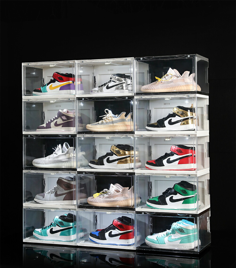 楽天市場】シューズボックス LED付き 2個セット スニーカー