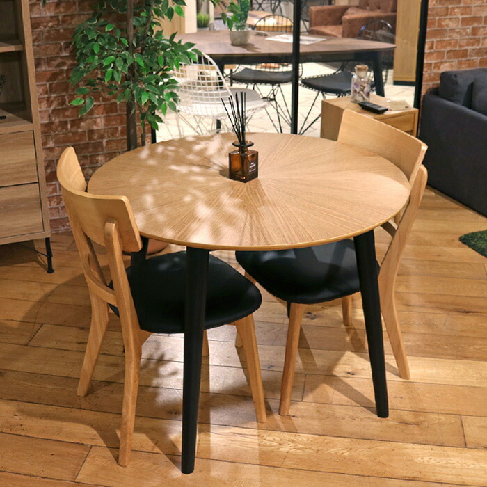 楽天市場】ダイニングテーブルセット 2人 3点セット 丸テーブル 円形