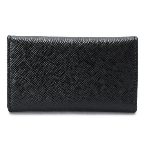 PRADA(プラダ)キーケース6連トライアングルロゴサフィアノレザー黒