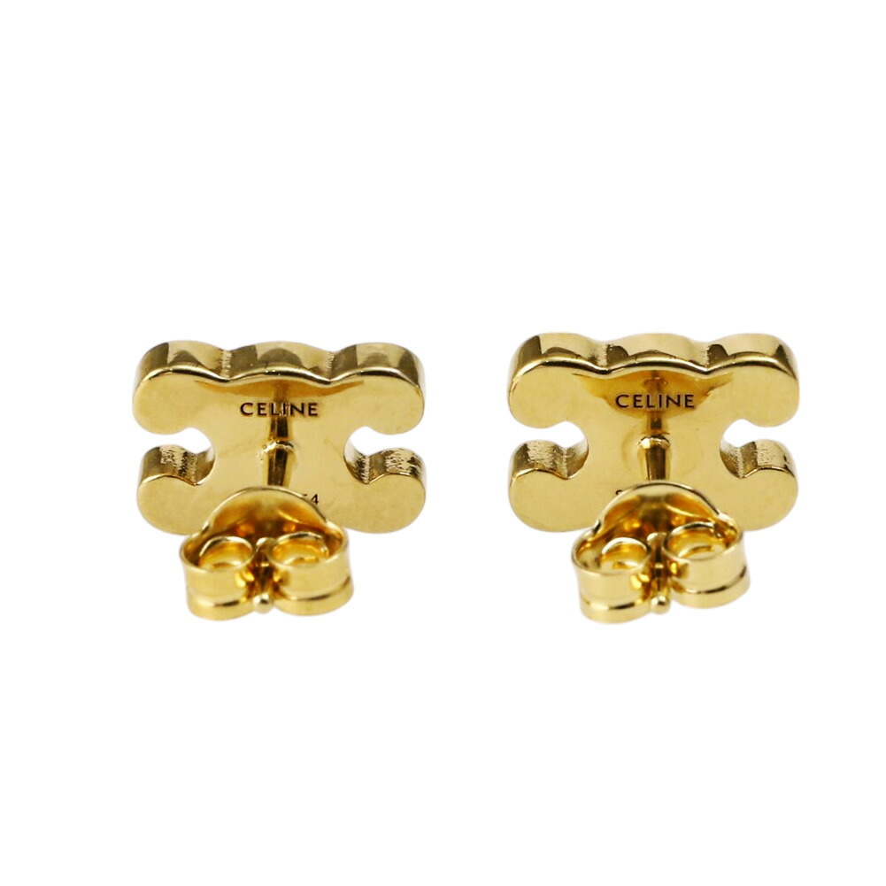 CELINE トリオンフ ラインストーン スタッズ ピアス 片耳のみ 存在感
