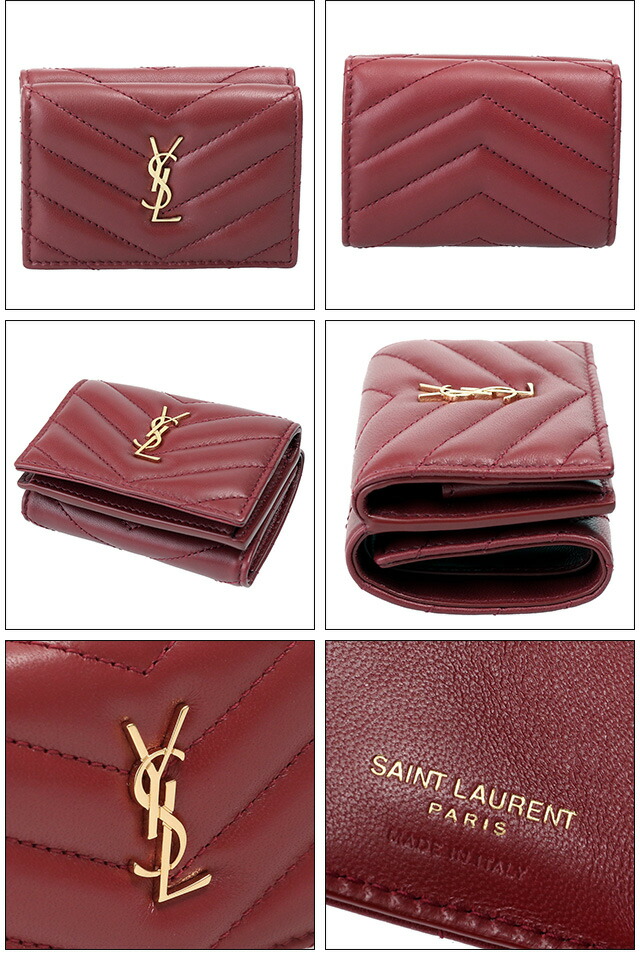 極美品】サンローラン 二つ折り カサンドラ キャビアスキン