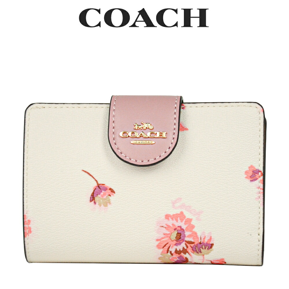 限定品！新品COACHコーチ 財布 折り財布2つ折り財布 花柄