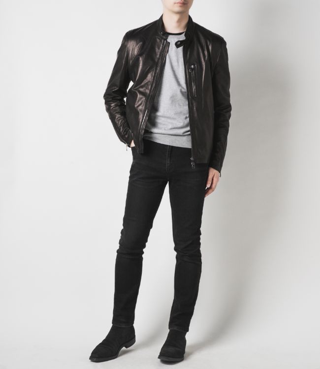 EMMETI エンメティCLINT 44 シングルライダースBLACK