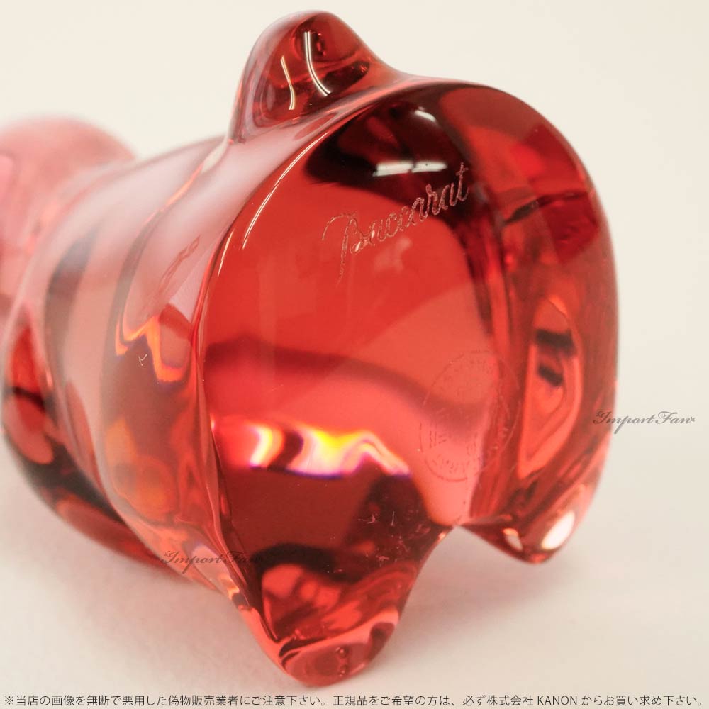 Baccarat 赤色ガラスウサギ Baccarat 赤色ガラスウサギ Baccarat 赤色