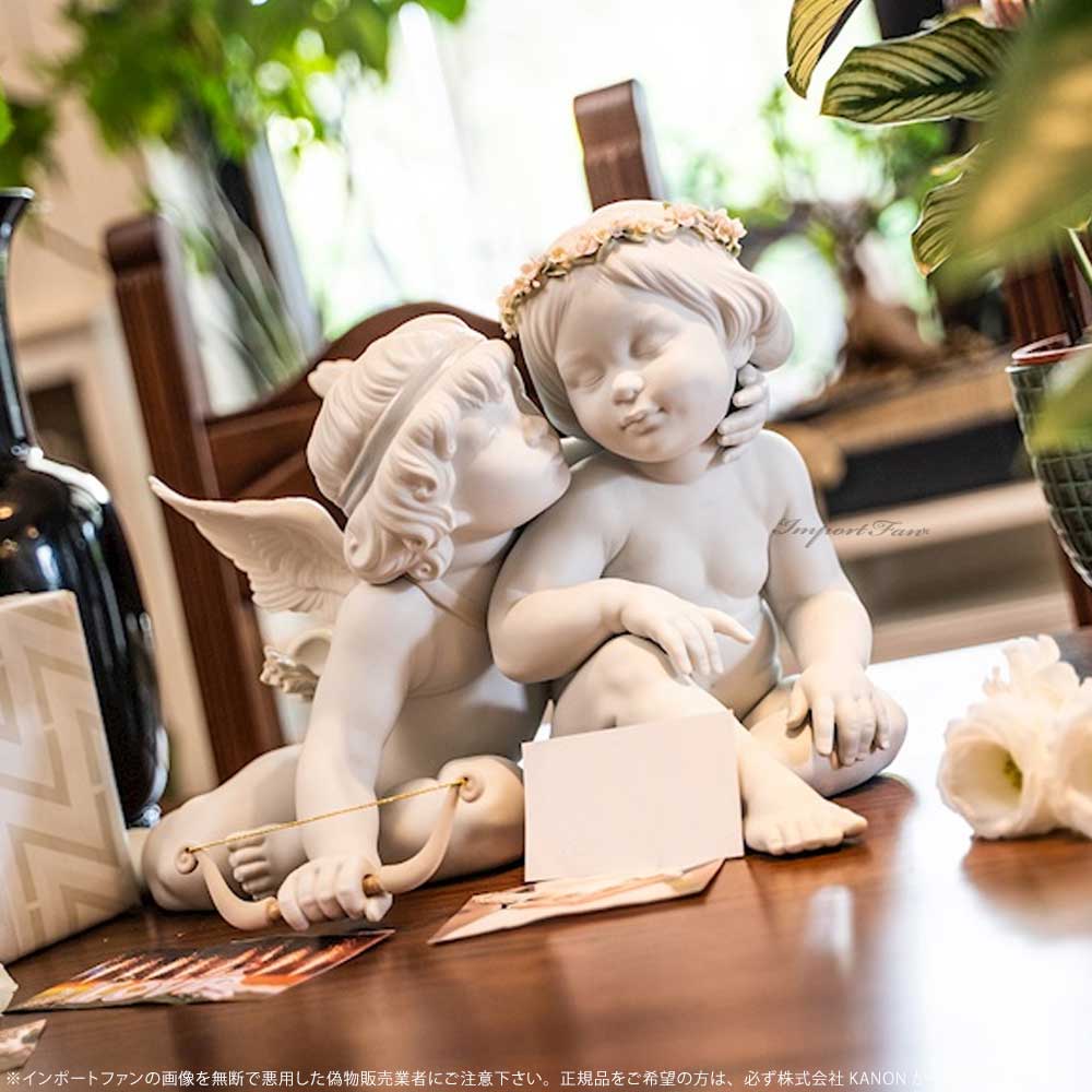 楽天市場】リヤドロ エロスとプシュケー 天使 古代神話 置物 01009128