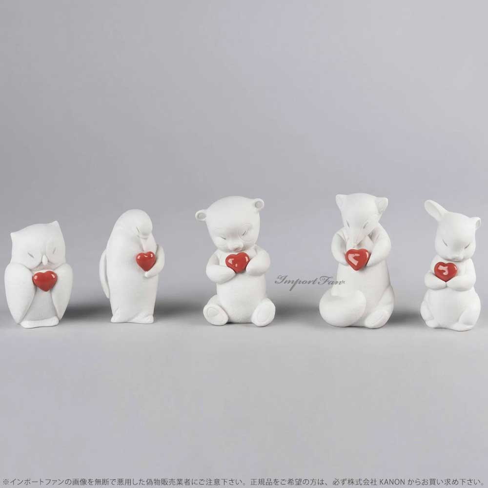 楽天市場】リヤドロ コルビー 庇護の愛 ペンギン ハート 置物 01009439