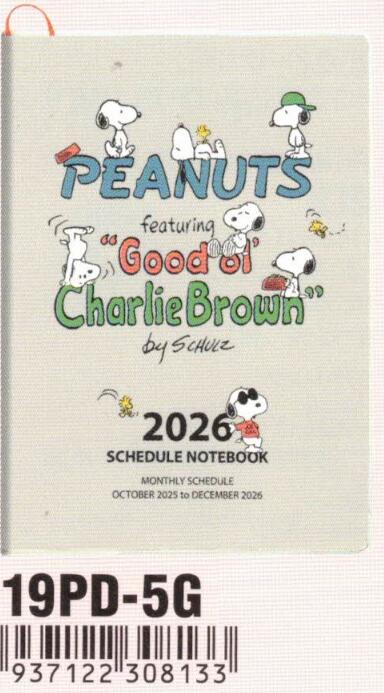 楽天市場】SNOOPYスヌーピー2026年A5マンスリー手帳 ライトグリーン