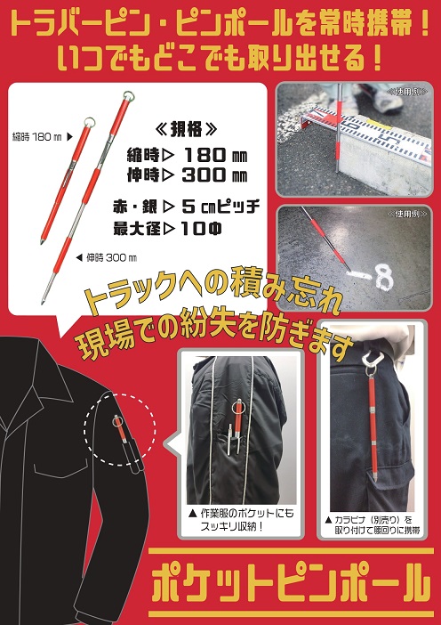 楽天市場】ポケットピンホール 10本セット アラオ | トラバーピン ピン