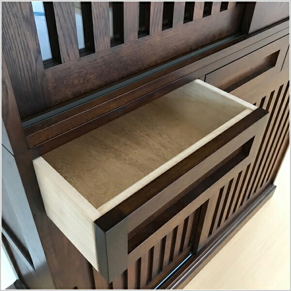 破格送料無料 アンティーク/水屋箪笥/食器棚/ガラス棚/ダイニングボード