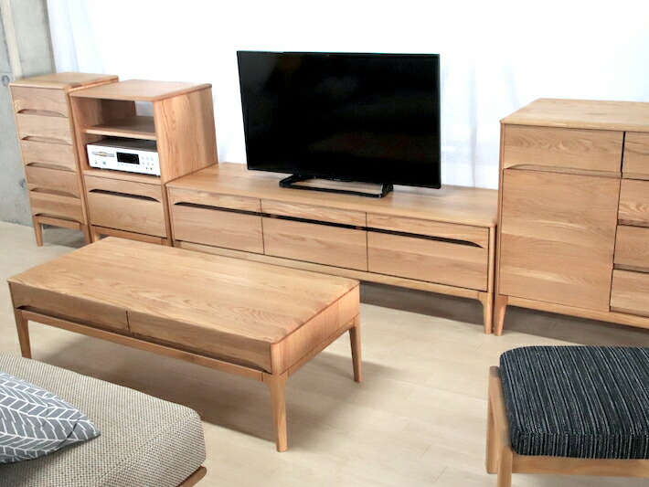 楽天市場】テレビ台 ローボード 北欧 無垢材 150 テレビボード
