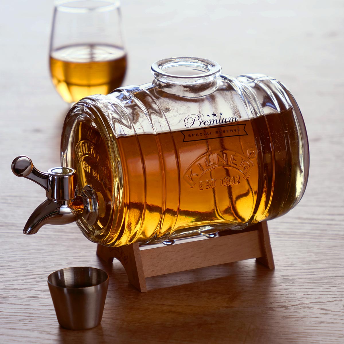 ウイスキー サーバーセット ガラス樽 グラス付き ウイスキーサーバー