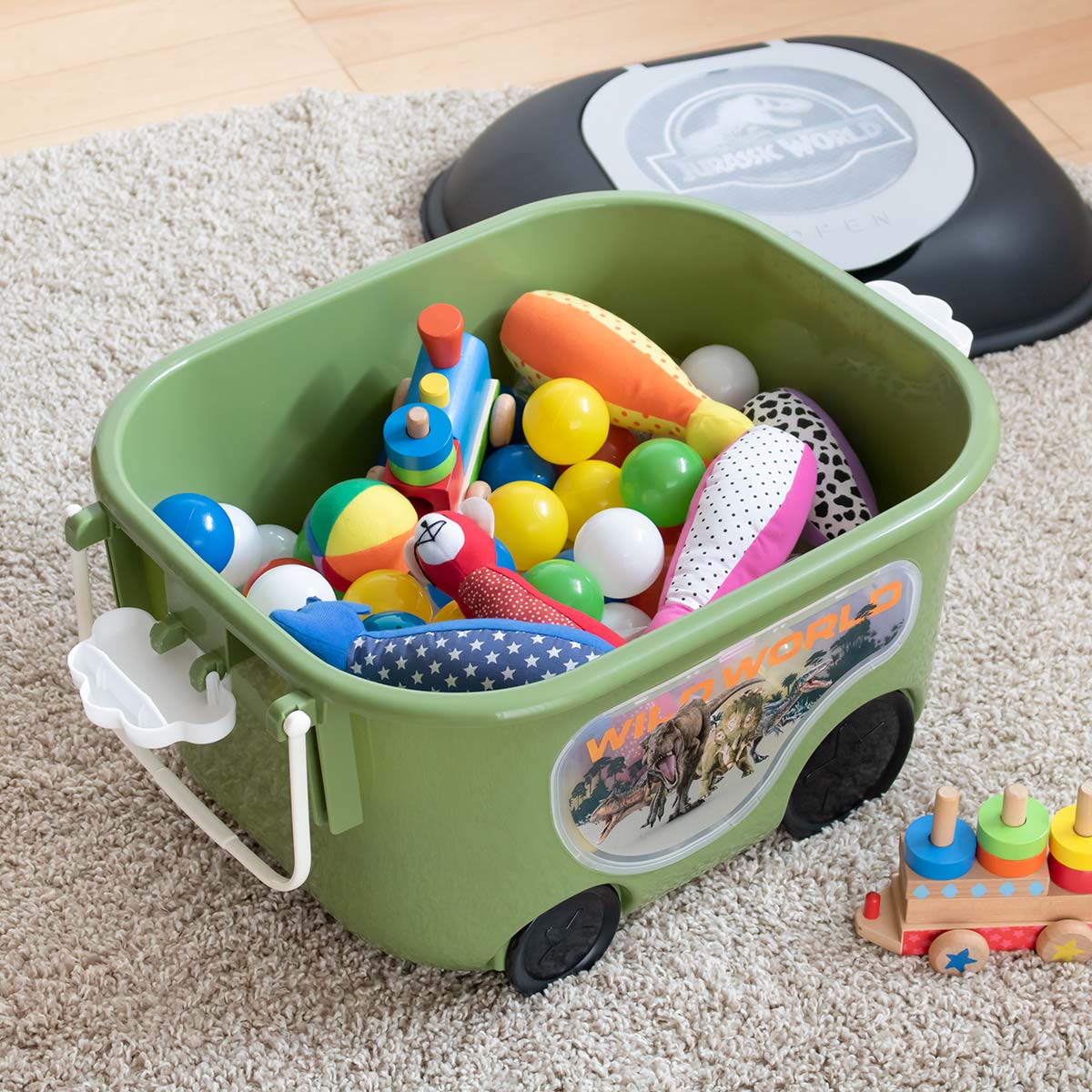 楽天市場】おもちゃ箱 ジュラシック・ワールド 窓付きおもちゃ箱