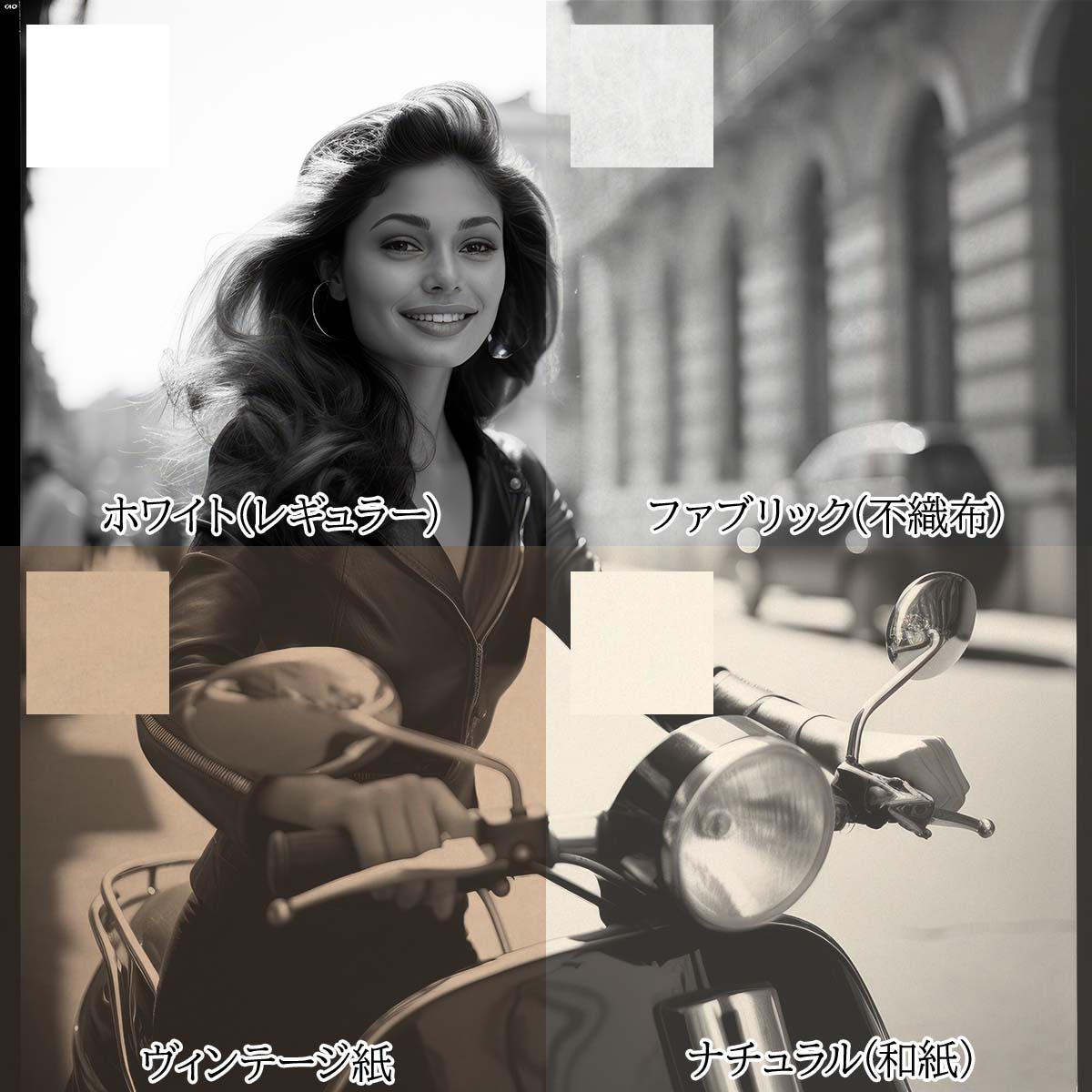 モノクロ女性ポートレート写真 サイン入り モノクロ女性ポートレート