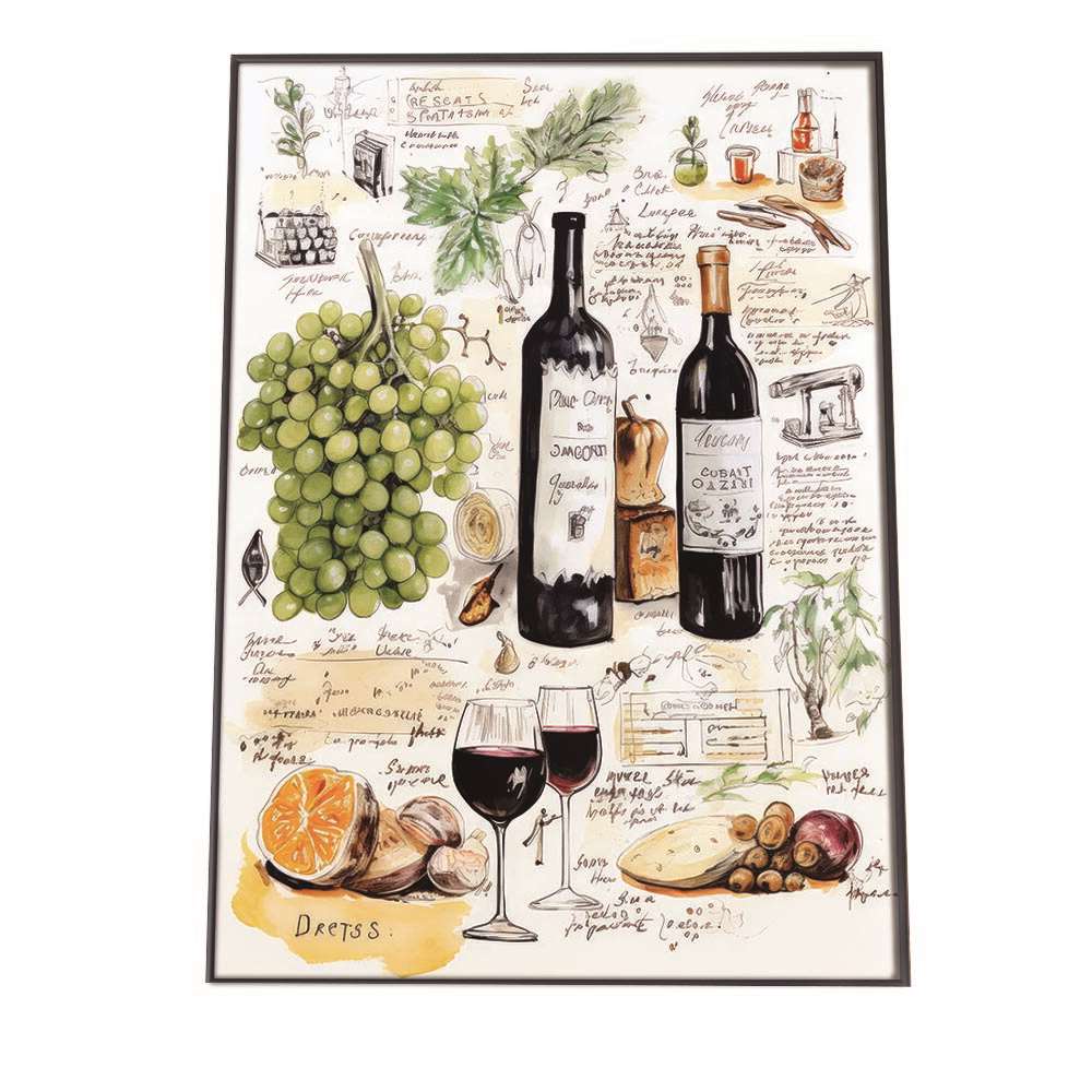 楽天市場】レストラン イラスト ポスター 手描き 手書き ワイン