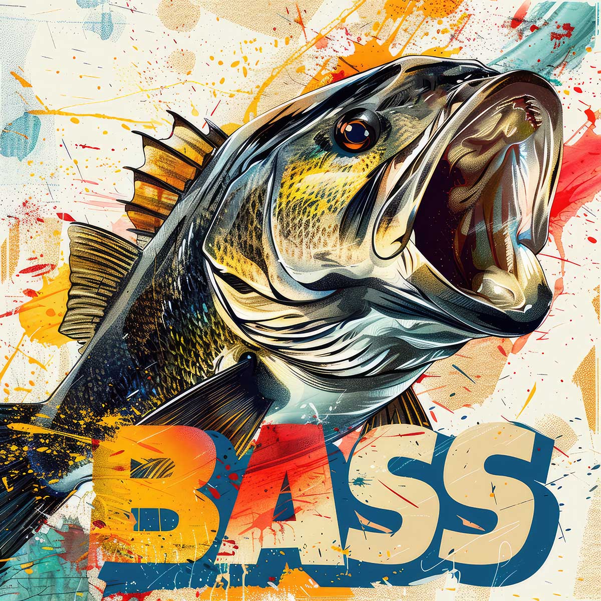 A1サイズ（約59x84cm）】【lm-poster-5086】【フレーム付き】BASS