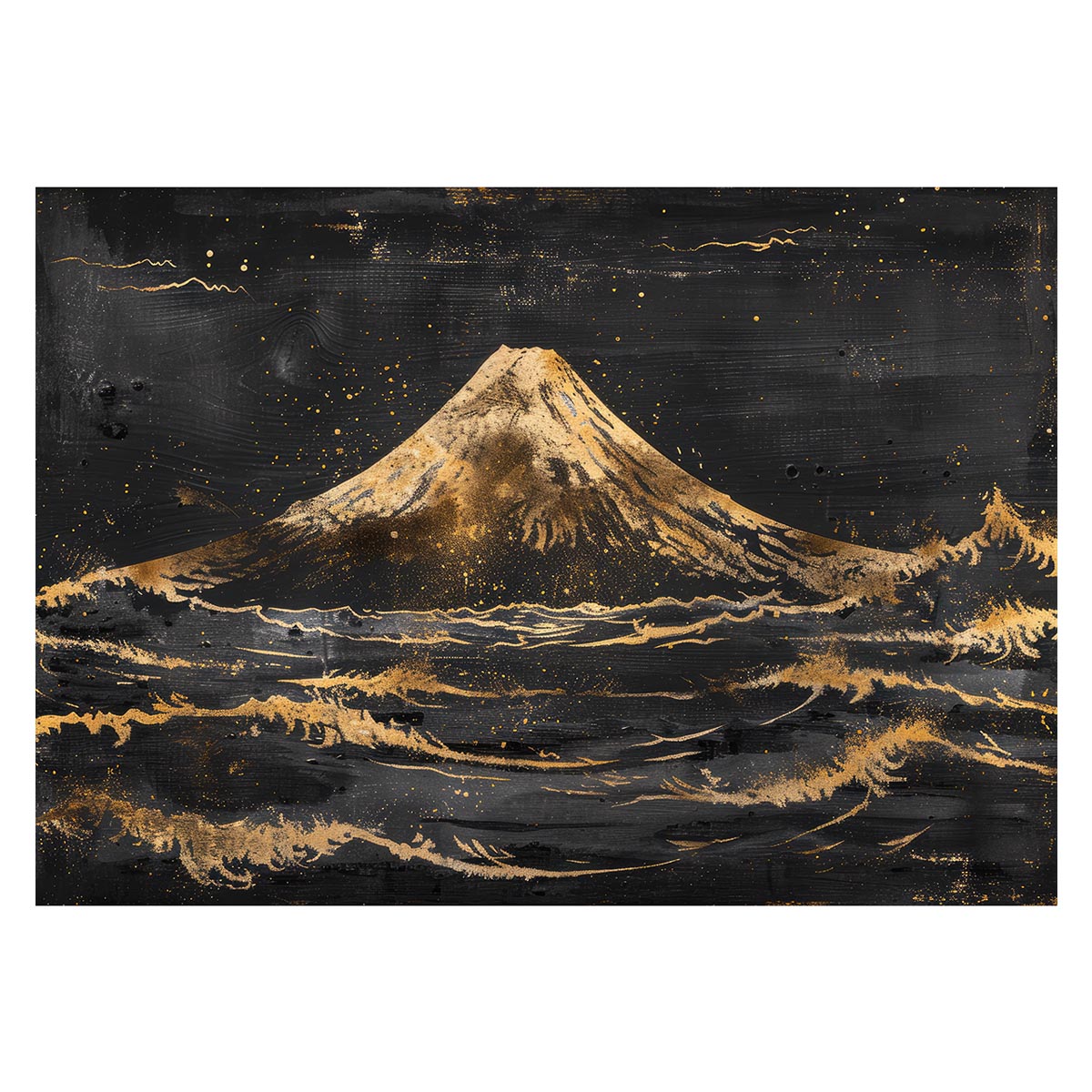 B1サイズ（約73x103cm）】【lh-poster-4156】和風 金の富士 金運